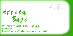 attila baji business card